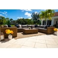 thumbnail image 1 of Malmo 6-Piece Resin Wicker Outdoor Patio Furniture Sectional Sofa Set In Natural w/ Four-piece Sectional, Armchair, and Coffee Table (Full-Round Natural Wicker, Sunbrella Canvas Charcoal), 1 of 4