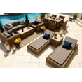 thumbnail image 1 of Malmo Combination Furniture for Outdoor – Wicker Patio Furniture Set with Loveseat Set, Six-seat Dining Set, and Chaise Lounge Set (14-Piece, Full-Round Natural Wicker, Sunbrella Canvas Taupe), 1 of 5
