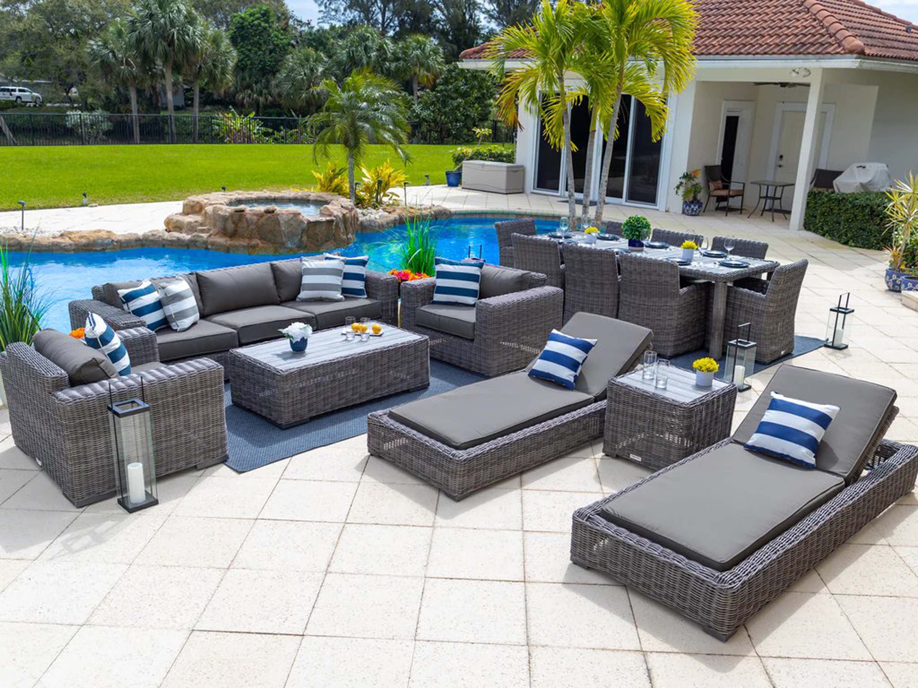 Malmo Combination Furniture for Outdoor ??? Wicker Patio Furniture Set ...