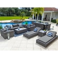 thumbnail image 1 of Malmo Combination Furniture for Outdoor – Wicker Patio Furniture Set with Sofa Set, Eight-seat Dining Set, and Chaise Lounge Set (16-Piece, Full-Round Gray Wicker, Sunbrella Canvas Charcoal), 1 of 5