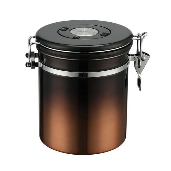 Malmo Small Metal Airtight Coffee Canister with Date Tracker Lid ...