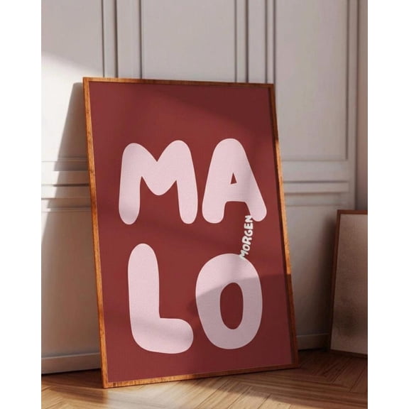 Malo Morgen Poster, Balkan Proverb Wall Art, Ex Yu Quote Print, Unframed Paper Poster 8x10in