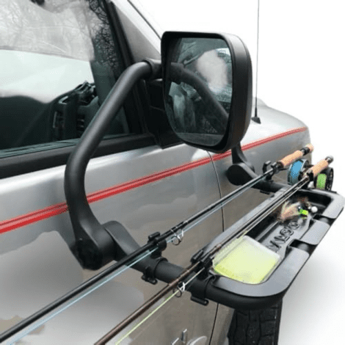 Maloo Vehicle & Wall Mounted Fishing Rod Rack with Tackle Tray, Secure Storage for Rods & Gear in Truck, SUV, or Boat$$Sport & Recreation Other