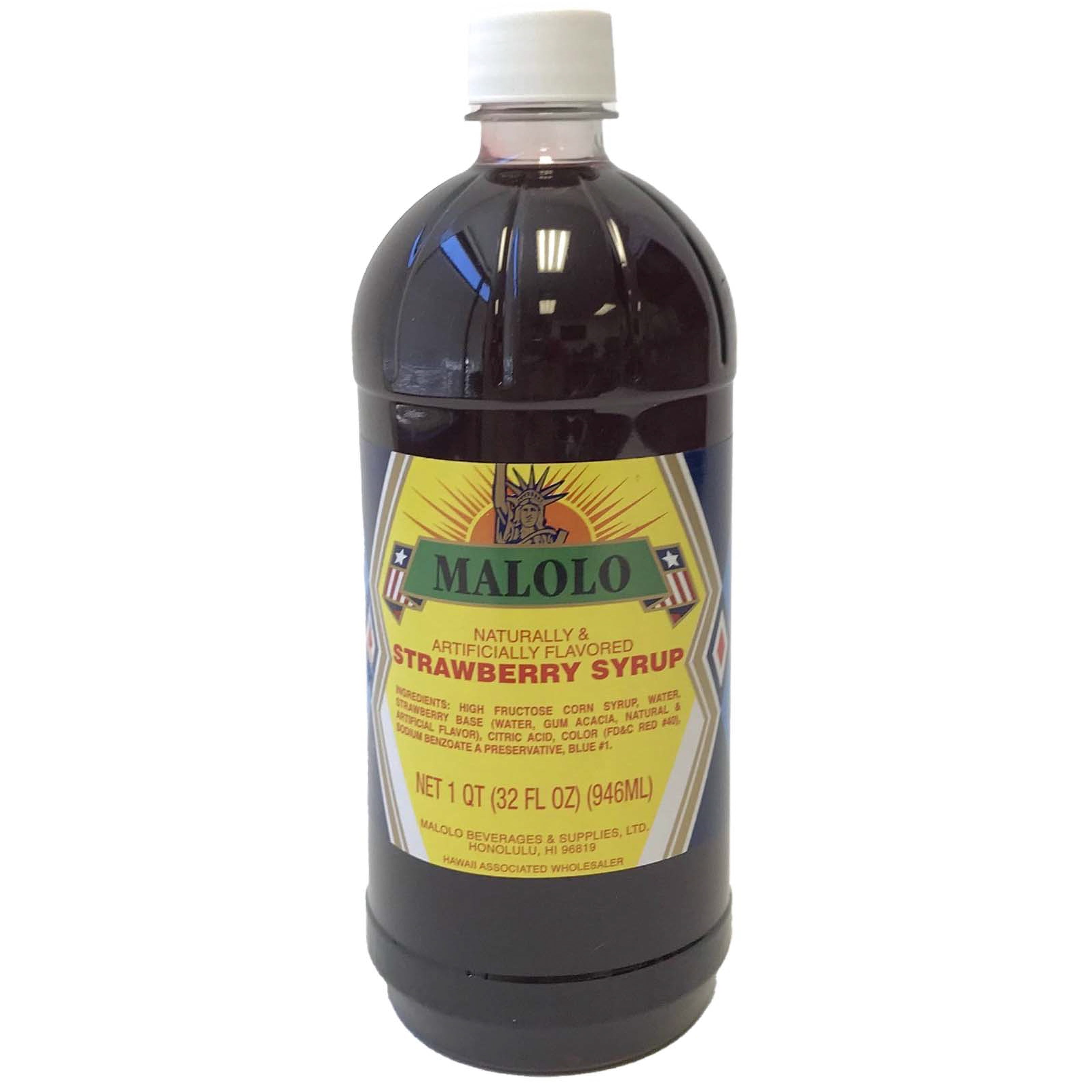 Malolo Strawberry Syrup, 32 fl oz