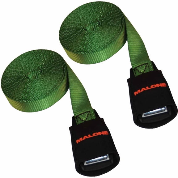 Malone 15 Feet Canoe and Kayak Cam Buckle Load Straps, 2 Pack