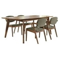 thumbnail image 1 of Malone 5-piece Rectangular Dining Table Set Dark Walnut, 1 of 12
