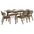 thumbnail image 1 of Malone 7-piece Rectangular Dining Table Set Dark Walnut, 1 of 12