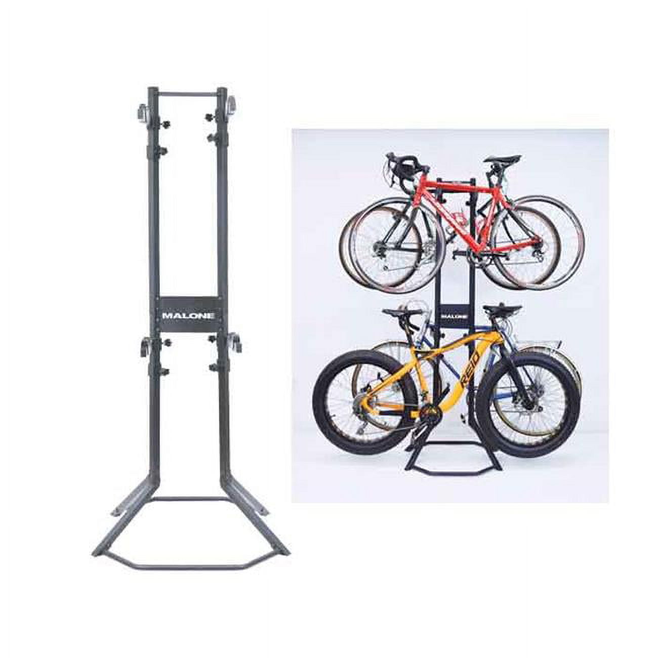 GrandStand Black Steel 4-Bike Storage Rack with Adjustable Cradle Arms