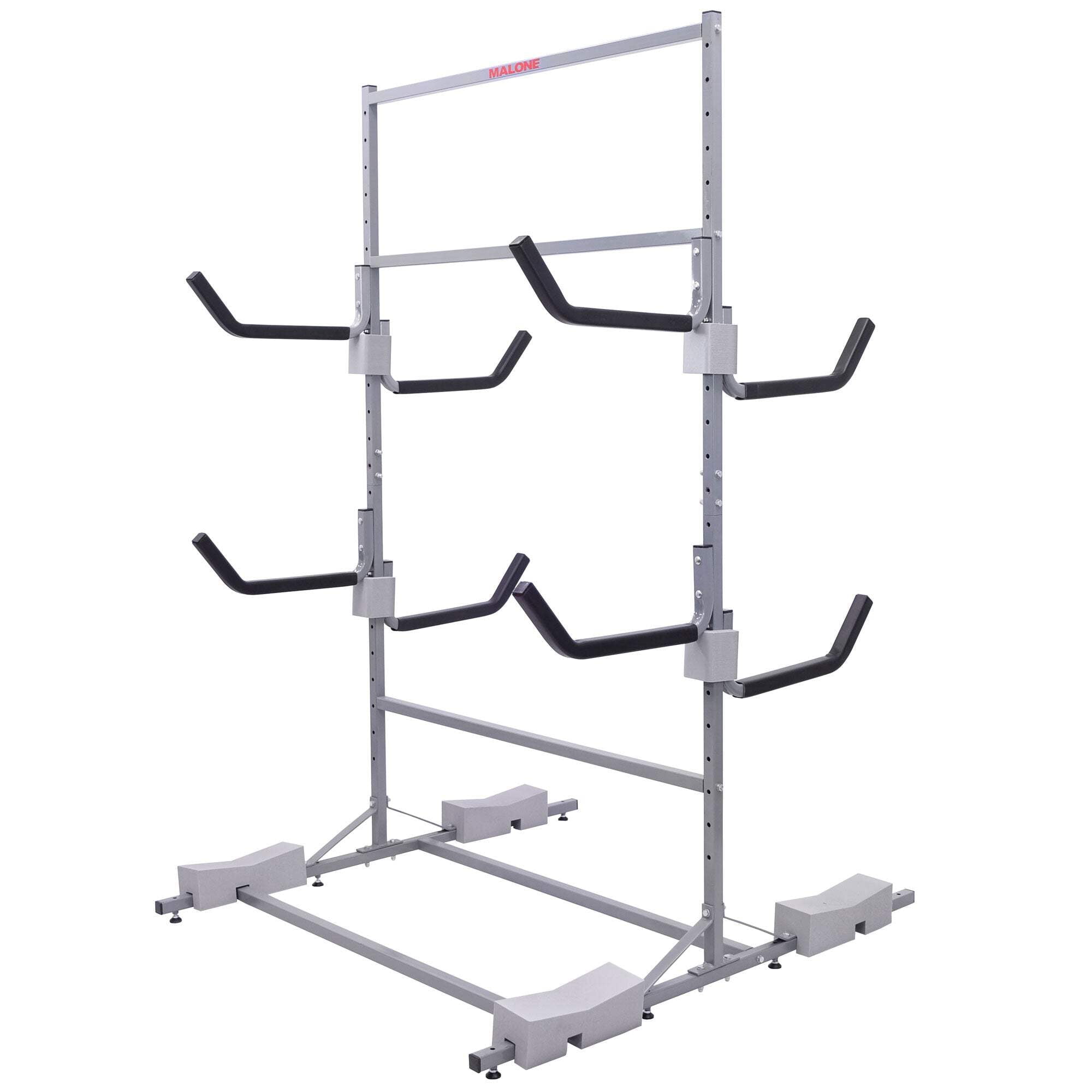 Heavy-Duty Gray Steel 6-Kayak Storage Rack System