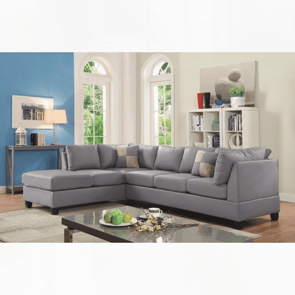 Malone G642B-SC Sectional (3 Boxes) - Gray | For Small Spaces & Easy Assembly