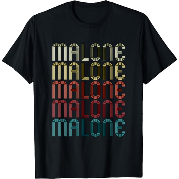 Malone Retro Vintage Style Name Gift T-Shirt
