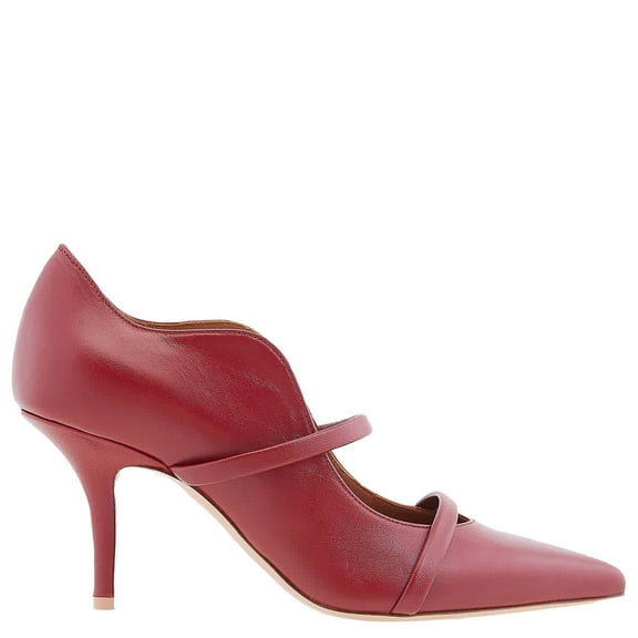 Malone Souliers Maureen 70 Double Straps Leather Pumps, Brand Size 37 ( US Size 7 )