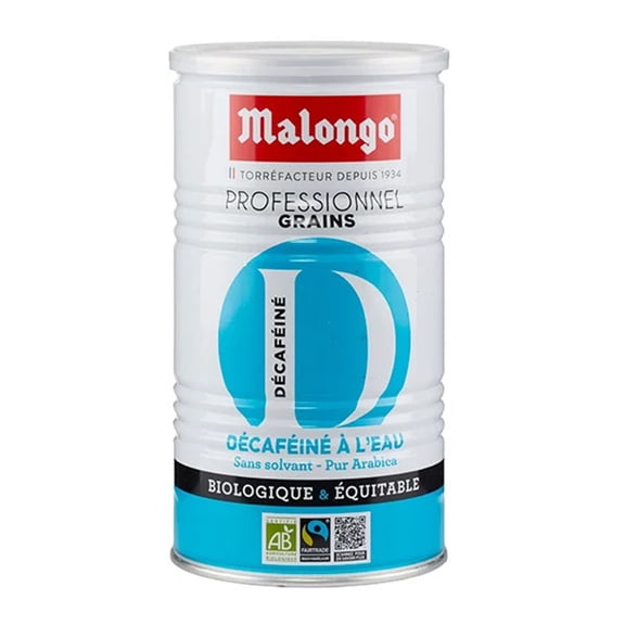 Malongo Organic Fairtrade Decaf Roasted Coffee Beans (2.2 LB)