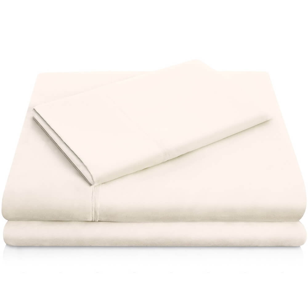 Malouf MA90TTIVMS Brushed Microfiber Sheets Twin / Ivory
