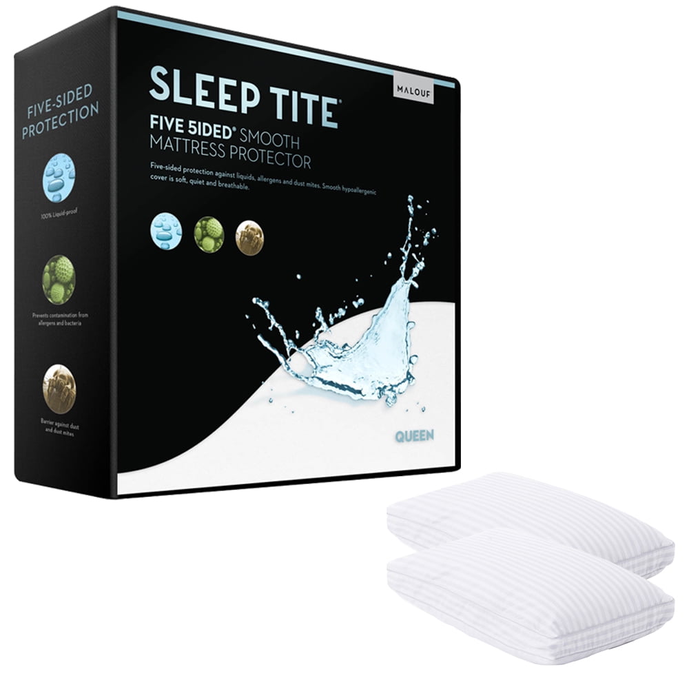 Malouf SL0PKK5P Five 5ided Smooth Waterproof Mattress Protector