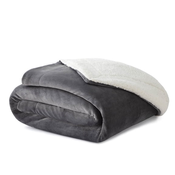 Malouf WK6080GR The Weekender Sherpa Blanket - Queen