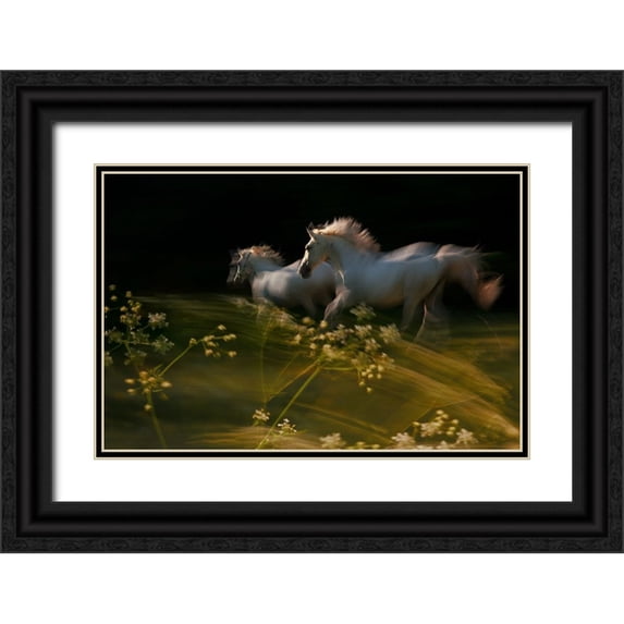 Malovrh, Milan 32x23 Black Ornate Wood Framed with Double Matting Museum Art Print Titled - Duel