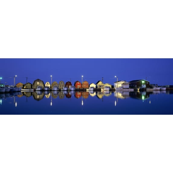 Malpeque Harbour At Dusk, Prince County, Prince Edward Island. Poster Print (36 x 12)