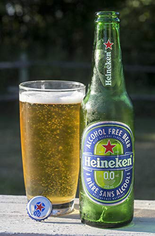 Malt Beverage Heineken 0.0 Non Alcoholic Beer Pack of 12 Glass Bottles 11oz/331ML هينيكن بيرة بدون كحول