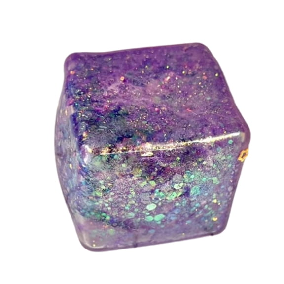 Malt Candy Stress Relief CubePurple Square Squishy Block For Sensory Fun Fidget Sweet Themed Relaxation