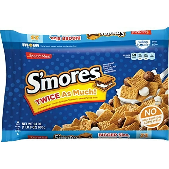 Malt-O-Meal Brand Cereals, Smores, 24-Ounce Bag (Pack of 3)