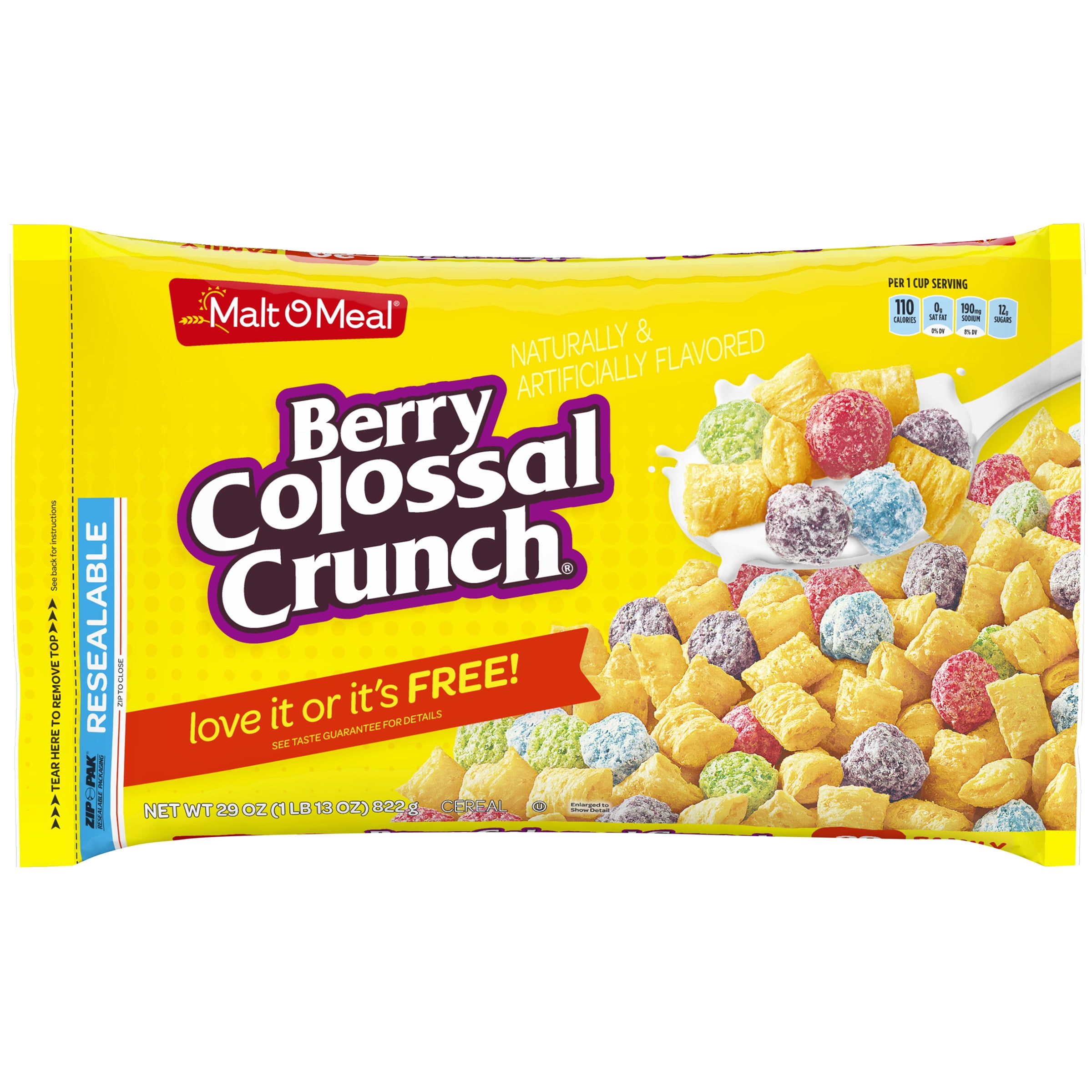 Malt-O-Meal Breakfast Cereal, Berry Colossal, 29 Oz, Bag