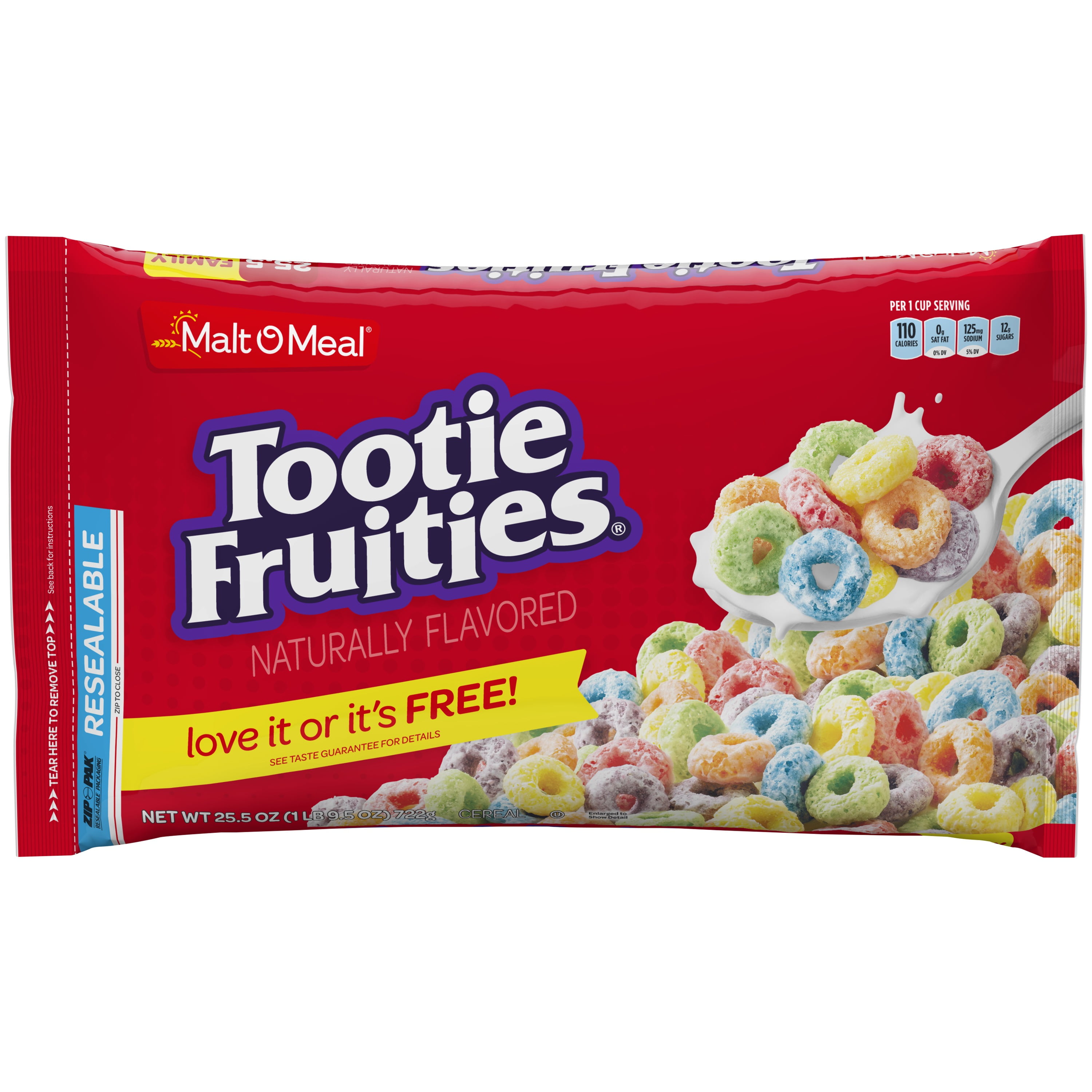 Malt-O-Meal Breakfast Cereal, Tootie Fruities, 25.5 Oz, Bag