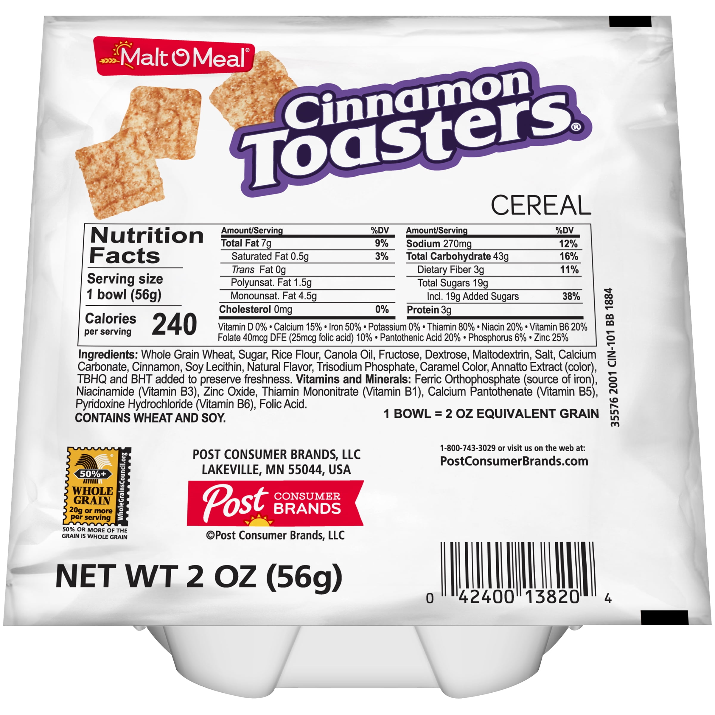 MaltOMeal Cinnamon Toasters® Breakfast Cereal, Bulk Bagged Cereal, 2