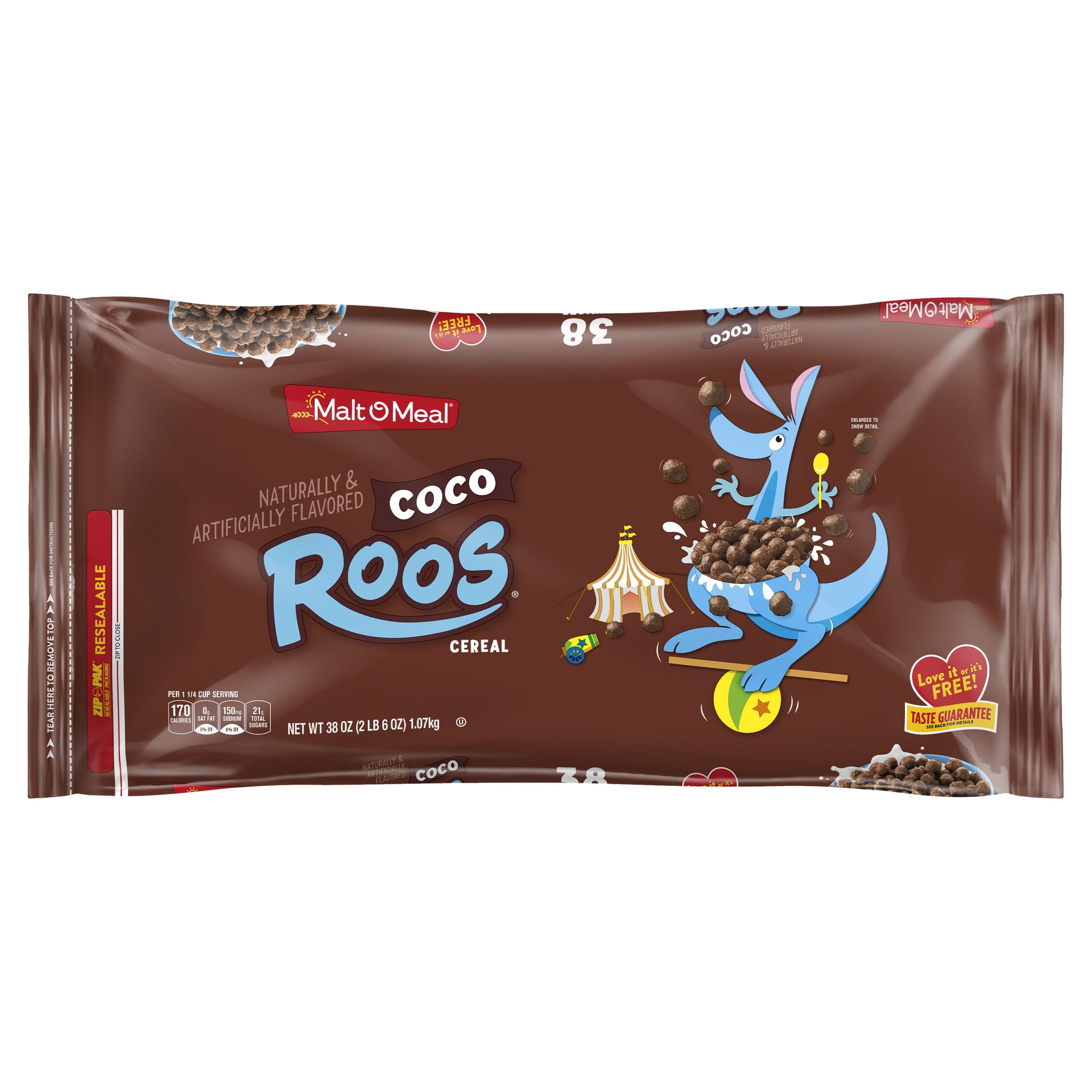 Malt-O-Meal Coco Roos Breakfast Cereal, 38 OZ Bag