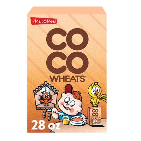 Malt-O-Meal Coco Wheats Original Creamy Breakfast Cereal, Hearty, Quick Cooking, Kosher, Hearty 28 oz (Pack 6)