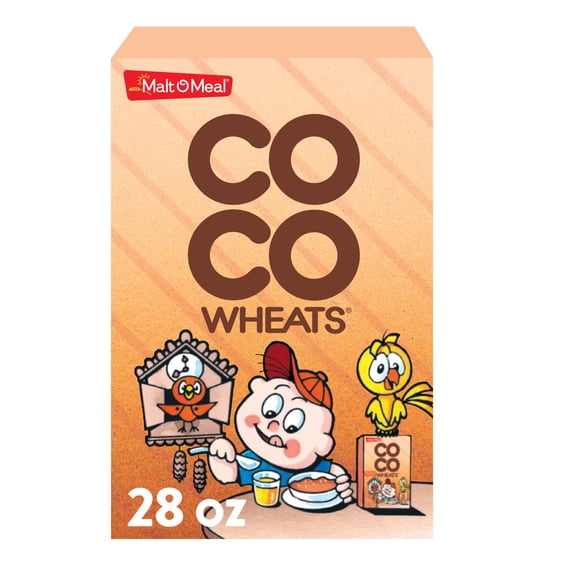 Malt-O-Meal Coco Wheats Original Creamy Breakfast Cereal, Hearty, Quick Cooking, Kosher, Hearty 28 oz (Pack 6)