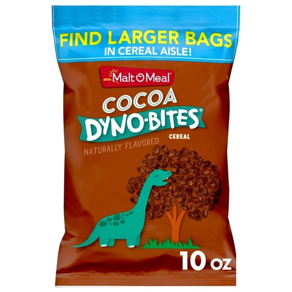Malt-O-Meal Cocoa Dyno-Bites Breakfast Cereal, Bagged Cereal, 10 oz(pack of 2)