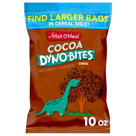 Malt-O-Meal Cocoa Dyno-Bites Breakfast Cereal, Bagged Cereal, 10 oz