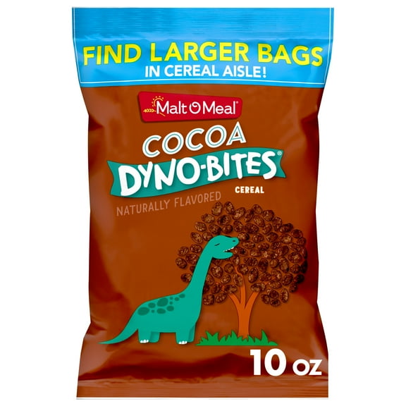 Malt-O-Meal Cocoa Dyno-Bites Breakfast Cereal, Bagged Cereal, 10 oz