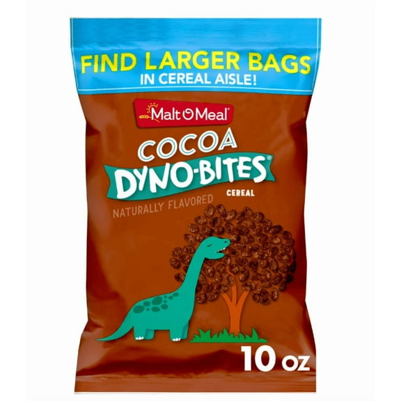Malt-O-Meal Cocoa Dyno-Bites Breakfast Cereal, Bagged Cereal, 10 oz