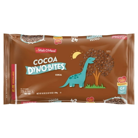 Malt-O-Meal Cocoa Dyno Bites Gluten Free Breakfast Cereal, 42 OZ Resealable Cereal Bag