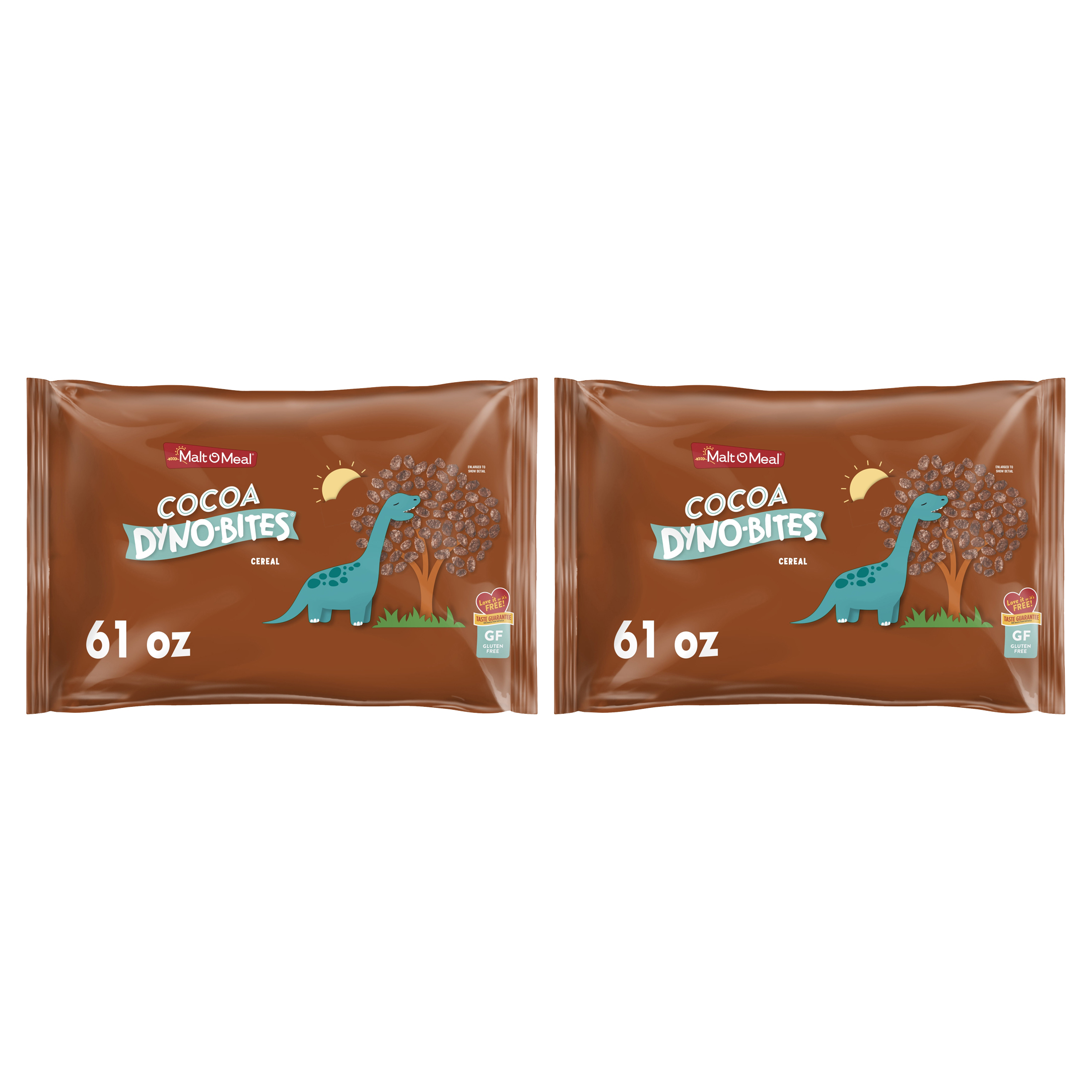 (2 pack) MaltOMeal Cocoa Dyno Bites Gluten Free Breakfast Cereal, 61 OZ Bag