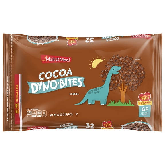 Malt-O-Meal Cocoa Dyno Bites Gluten Free Breakfast Cereal (Pack of 32)