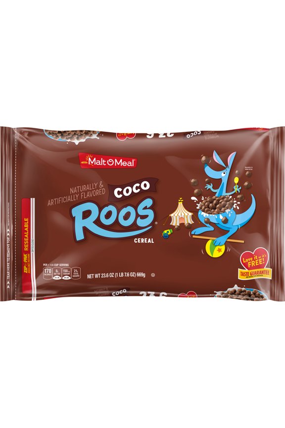 , Family Pack, Crispy, Coco Roos Breakfast Cereal, 23.6 oz Plastic Bag