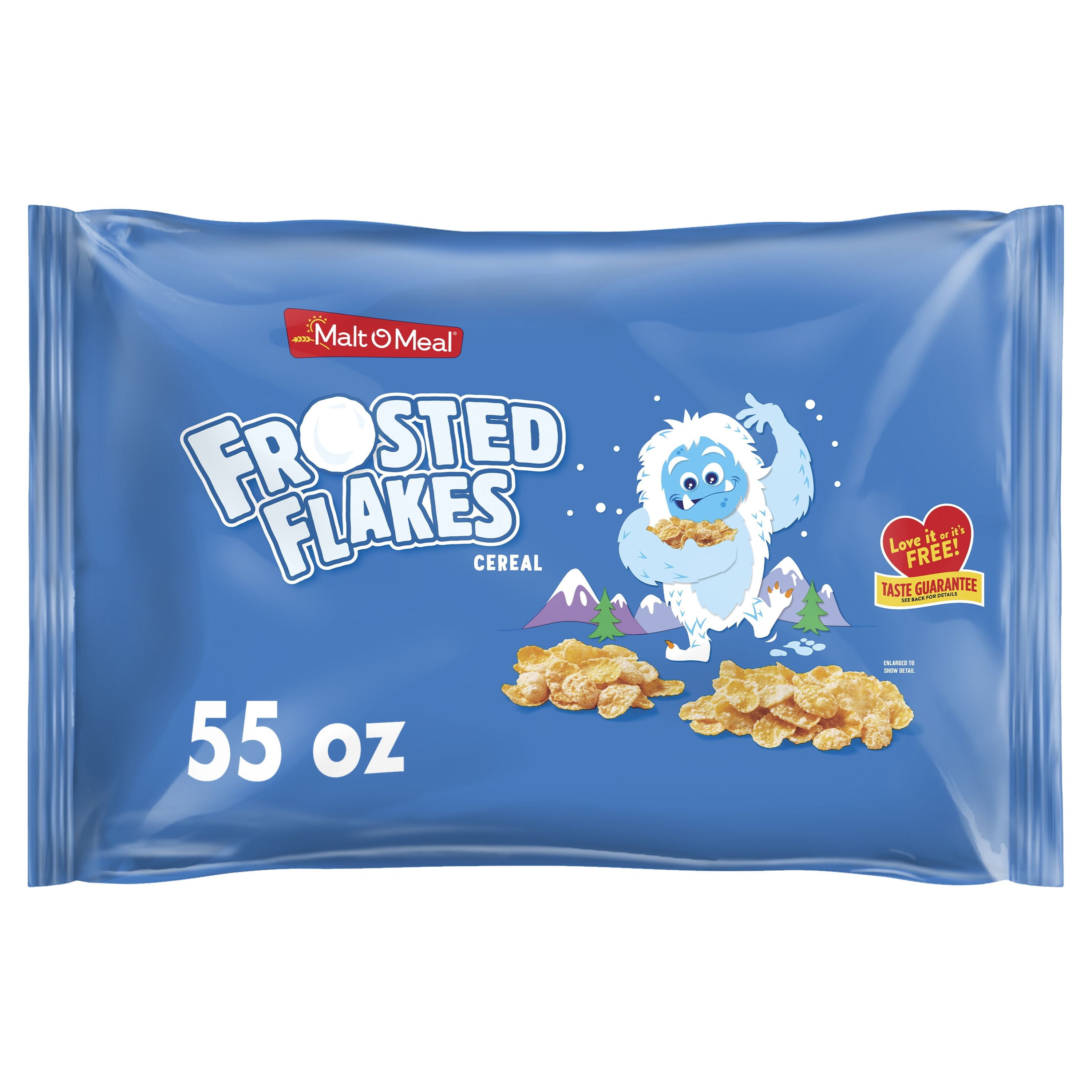 MaltOMeal Frosted Flakes Cereal, Frosty Flakes Breakfast Cereal, 55