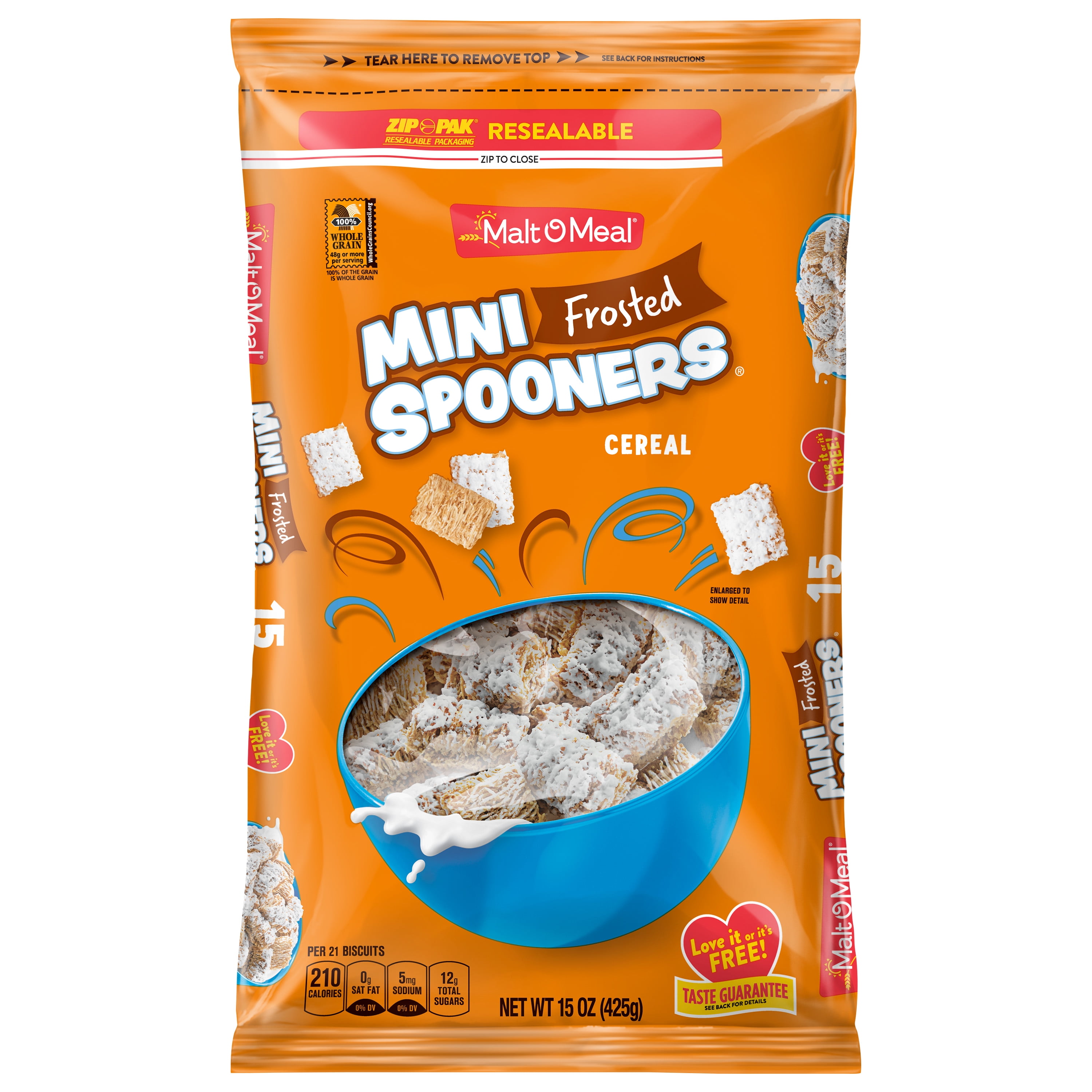 Malt O Meal Frosted Mini Spooners Cereal 15 oz. ZipPack