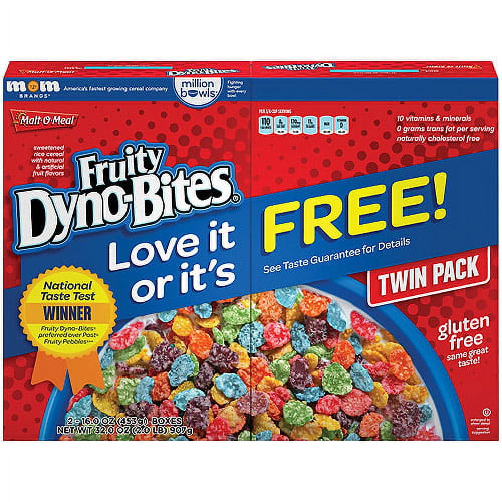 MaltOMeal Fruity DynoBites Cereal, 16 oz, (Pack of 2)