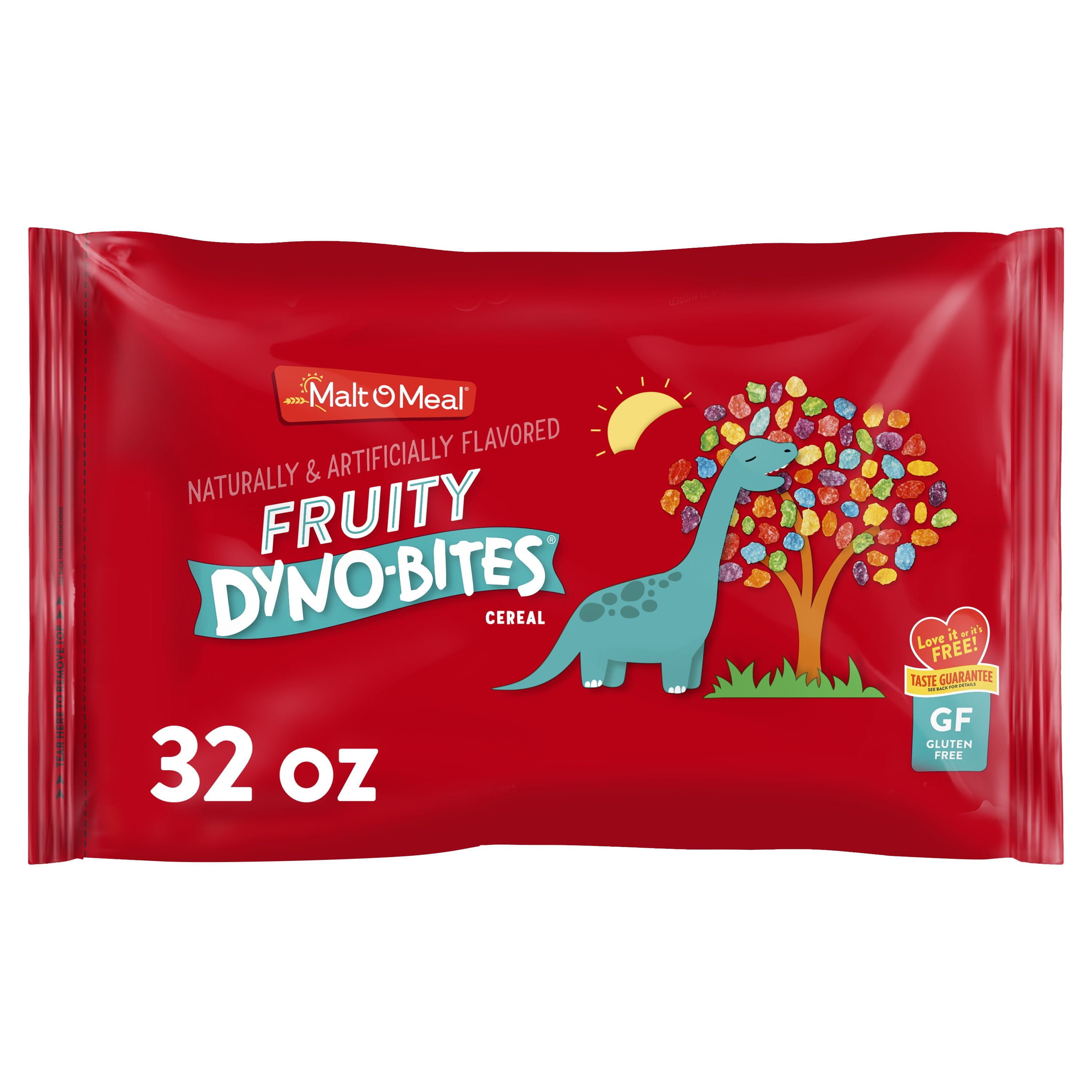 MaltOMeal Fruity Dyno Bites Cereal, Gluten Free Breakfast Cereal, 32