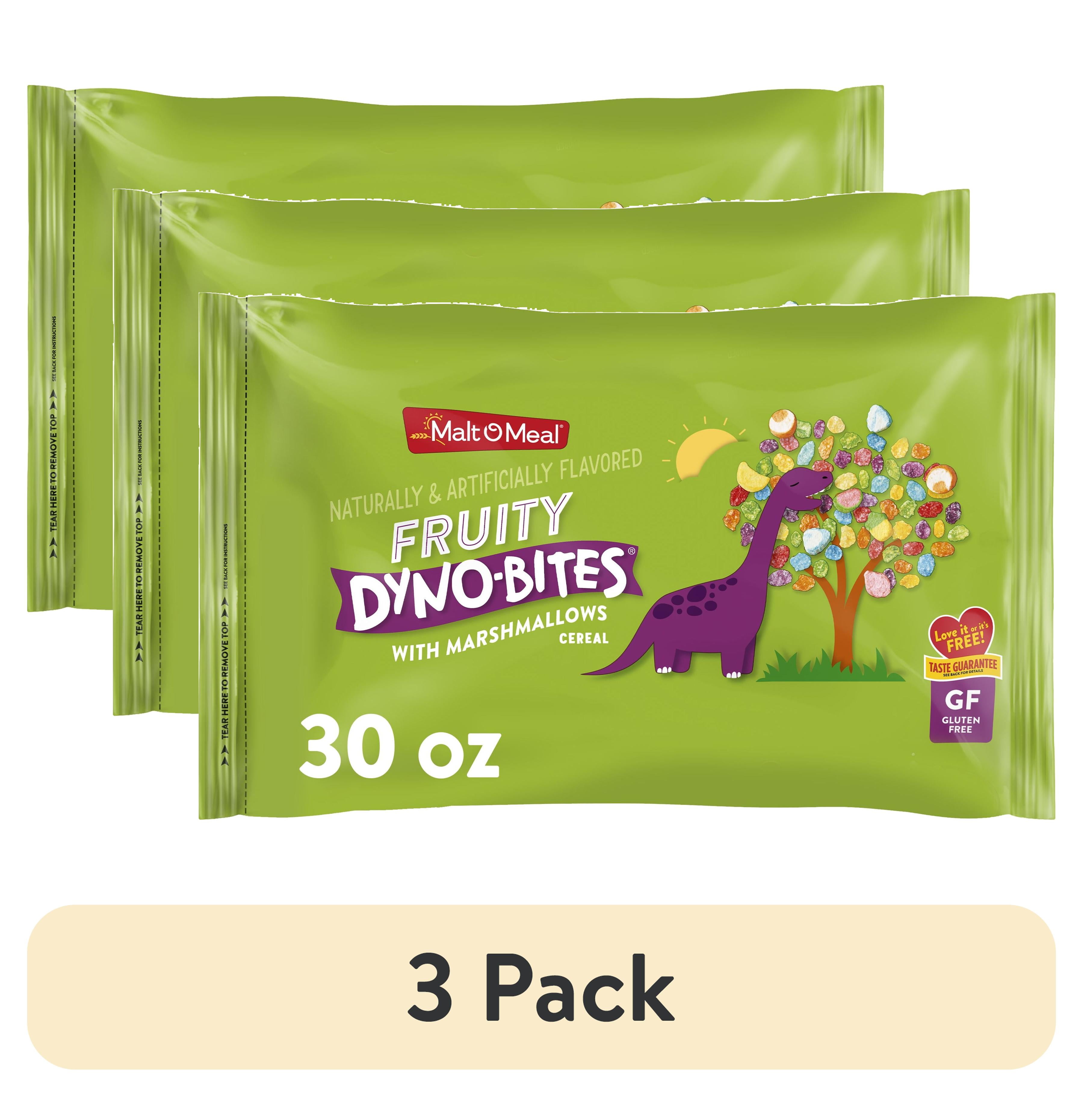 (3 pack) MaltOMeal Fruity Dyno Bites Cereal With Marshmallows, Gluten