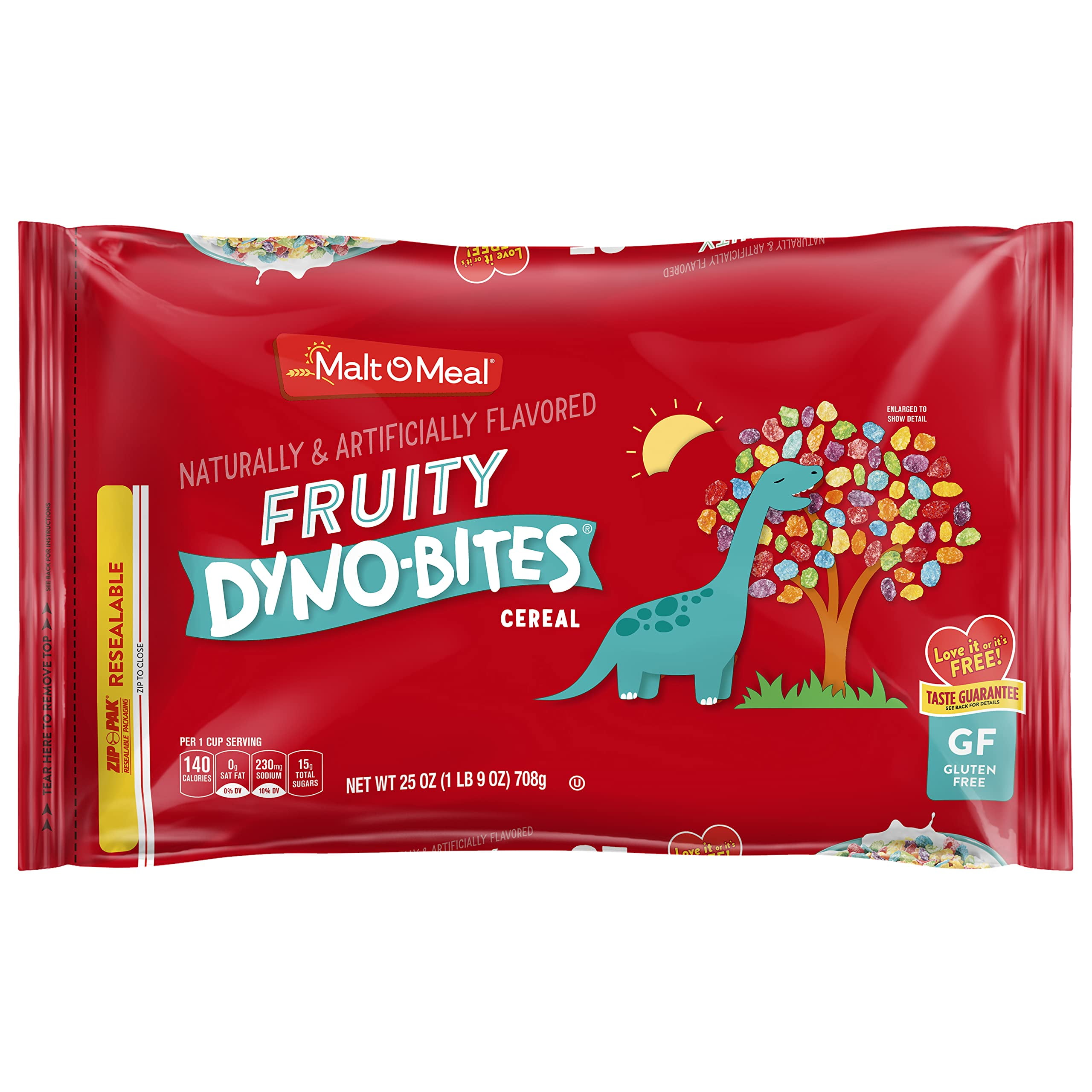 MaltOMeal Fruity Dyno Bites STF9 Cereal, Gluten Free Breakfast Cereal