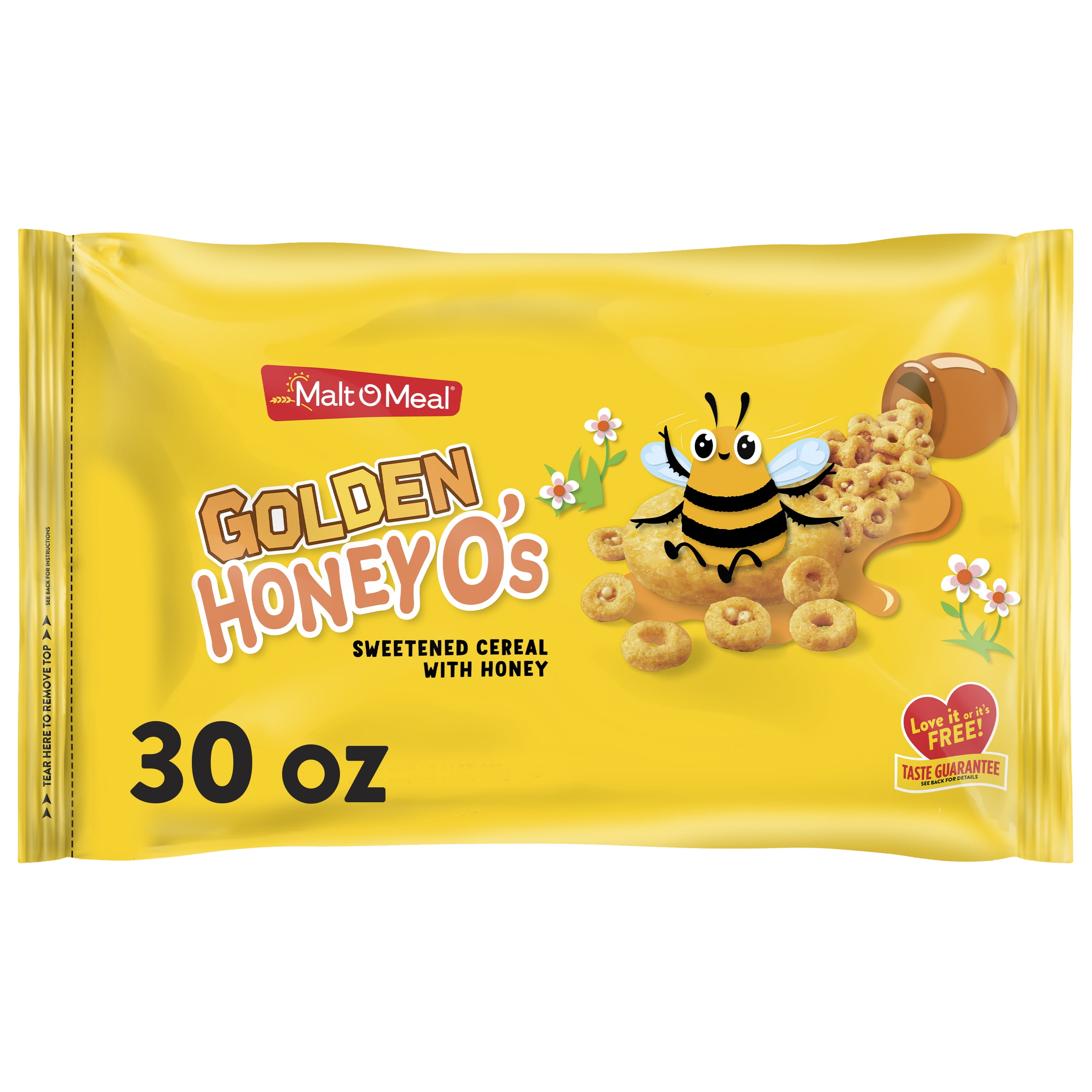 (3 pack) MaltOMeal Golden Honey O's Breakfast Cereal, 30 oz