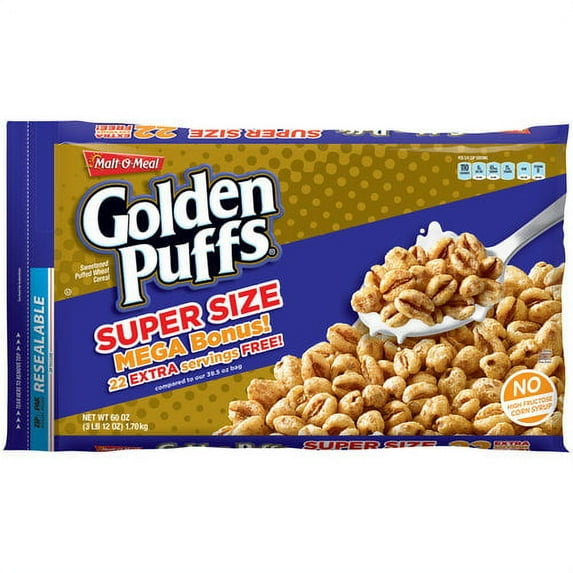 Malt-O-Meal Golden Puffs Cereal, 60 oz