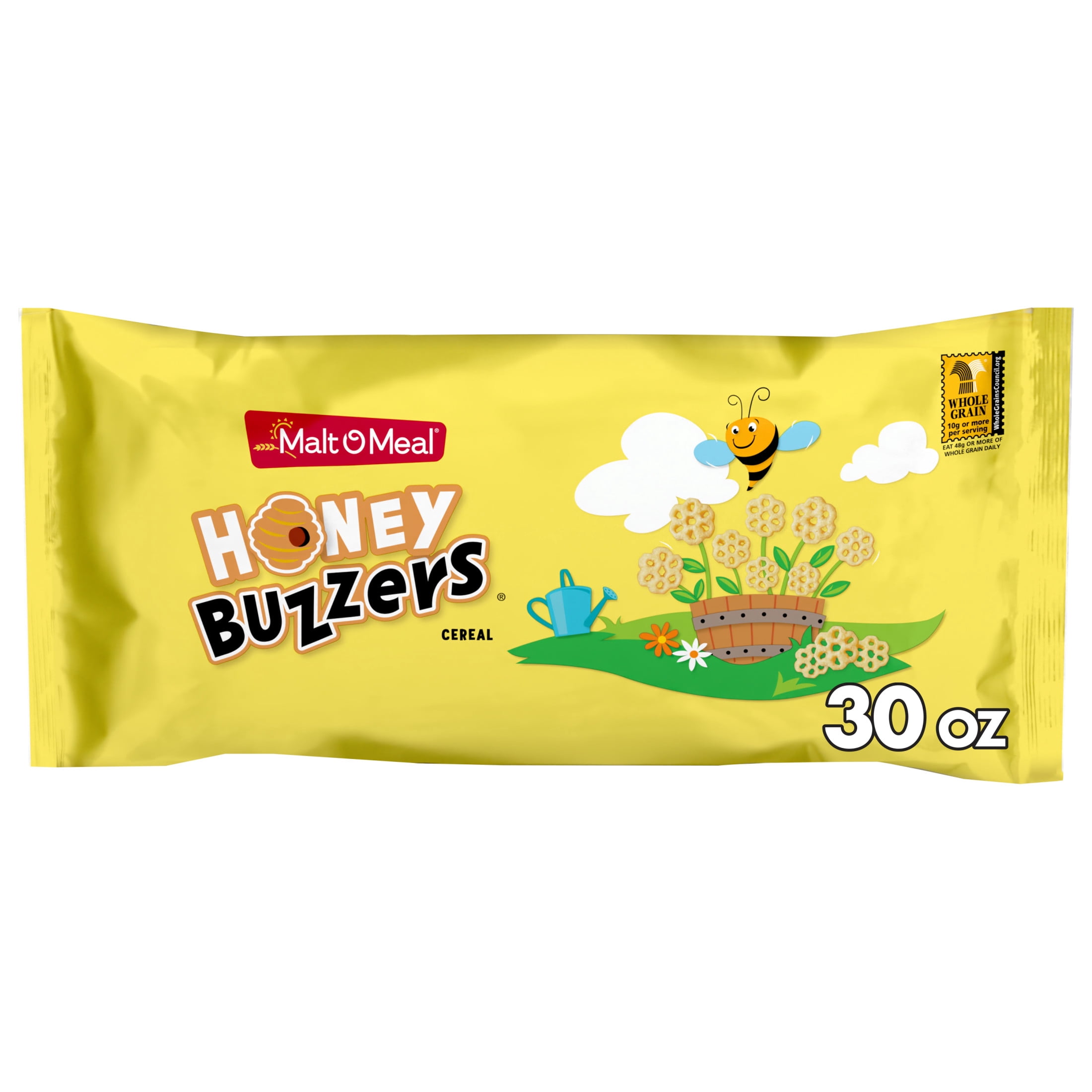 Malt-O-Meal Family Size Honey Buzzers Breakfast Cereal, 30 oz