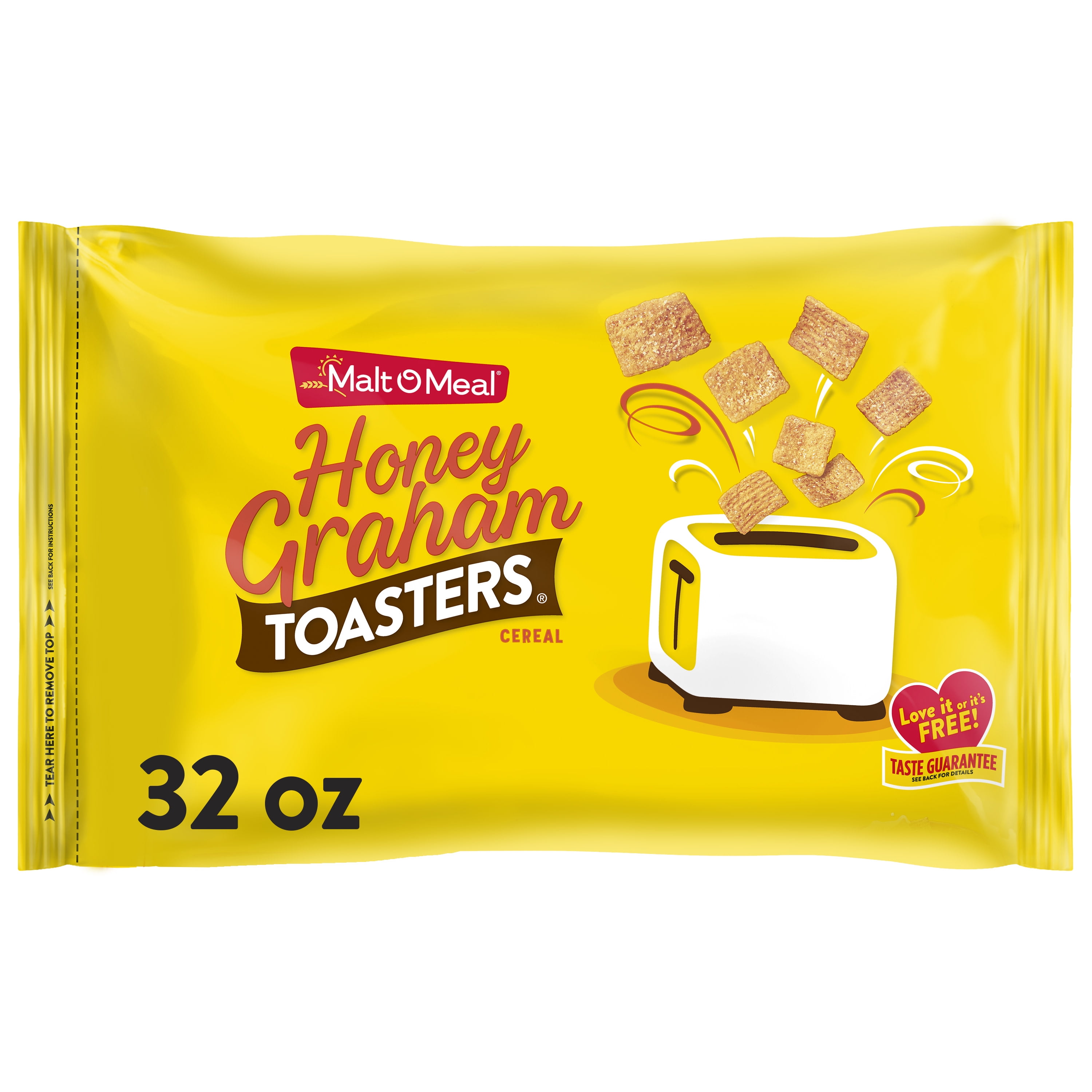 MaltOMeal Honey Graham Toasters Breakfast Cereal, Honey Graham Cereal