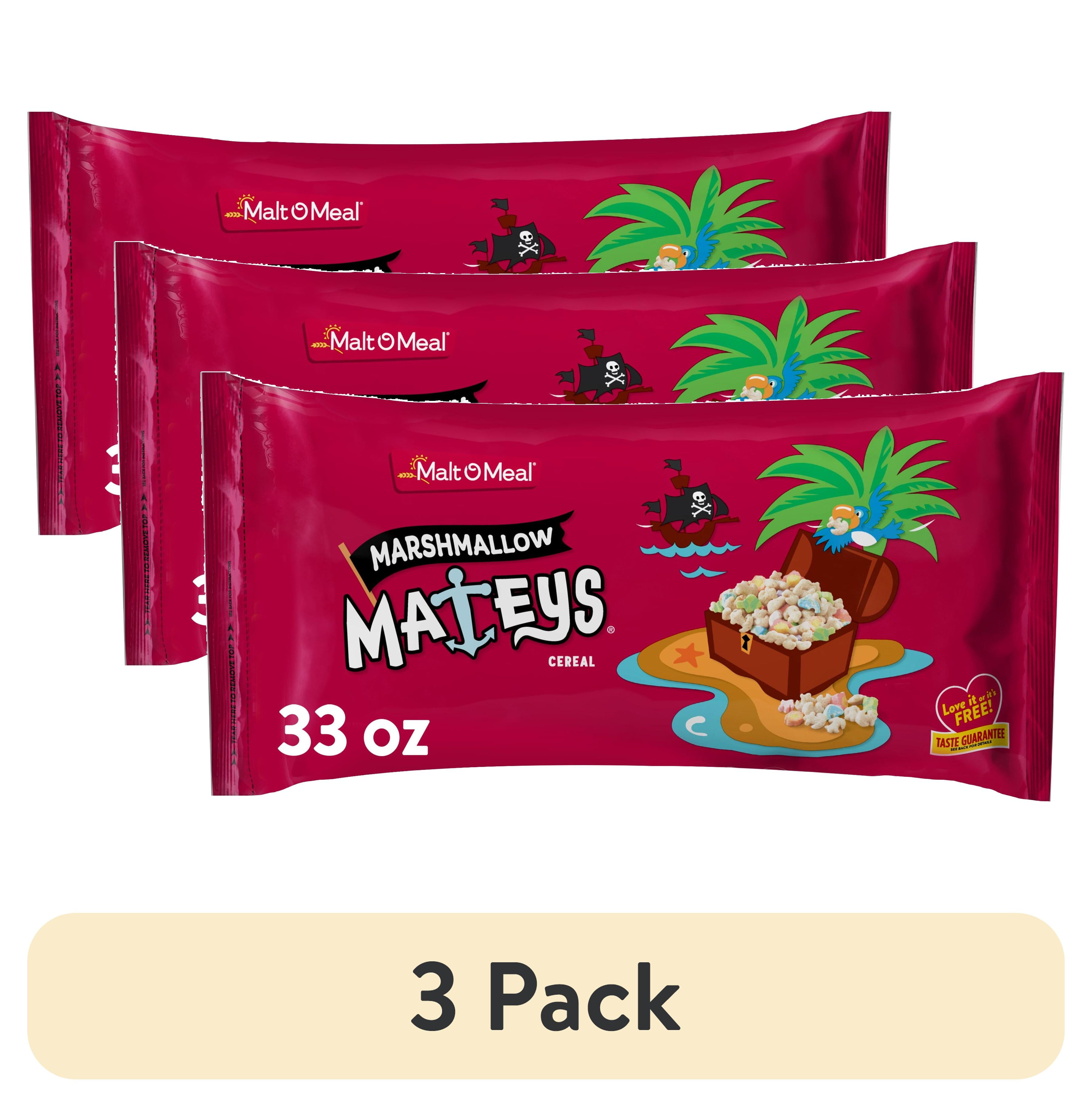 (3 pack) MaltOMeal Marshmallow Mateys Breakfast Cereal, 33 oz